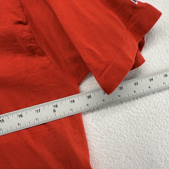 Vintage Detroit Red Wings Shirt Men's Medium Embroidered Spellout Single Stitch - Picture 6 of 10